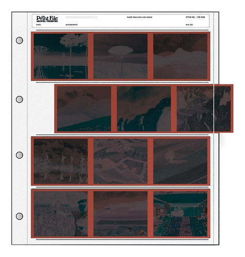 Porta-negativos Print File Para Tiras De Filme 120 (1 Folha) 0