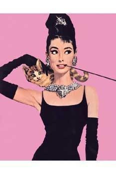 Clasico Poster De Audrey Hepburn - Pink - 50 X 40 Cm 0