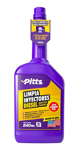 Aditivo Limpia Inyectores Diesel Common Rail 240ml Pitts 0