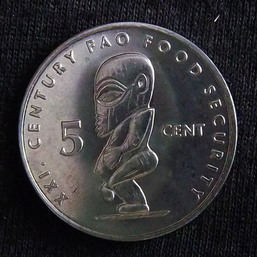 Islas Cook 5 Cents 2000 Sin Circular Km 369 Fao 0