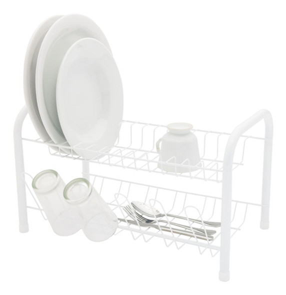 Escurridor De Platos De Acero Inoxidable Blanco,  Martinazzo 0