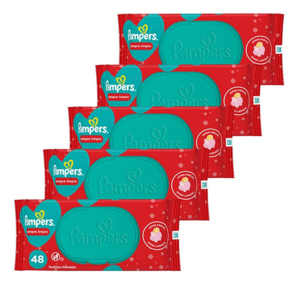 5un Pampers Toallitas Siempre Limpio X48un 0