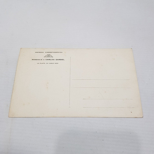 Antigua Postal La Plata Gardel Homenaje 1935 Mag 62296 1