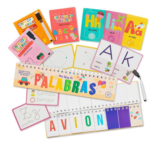 Combo De Juegos Didácticos Empiezo A Escribir Libro Y Cartas 0