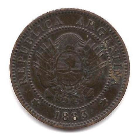 Moneda Argentina De 1 Centavo Del Año 1883 Muy Buena 0