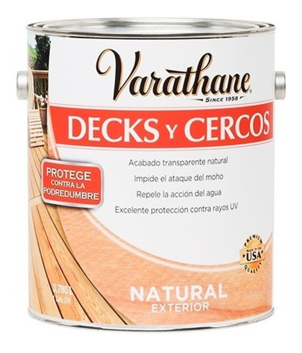 Varathane Impregnante Exterior Deck Cercos Natural Sibaco 0