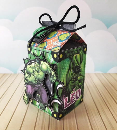 10 Cajitas Milk Box De Hulk 0