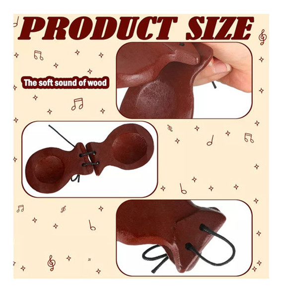 Para Par De Castanholas Espanholas V91 Flamenco Castanets. / 1