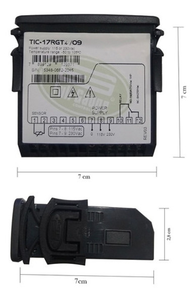 Termostato Tic 17 Rgti Bivolt Digital Distribuidor Fullgauge 1