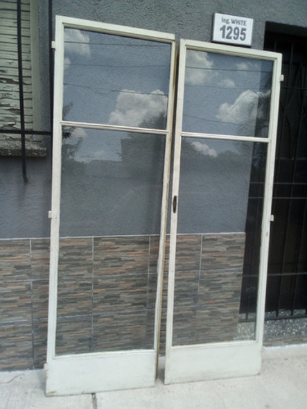 2 Hojas De Puerta En Hierro Sin Marco 1,28 Ancho X 1,86 Alto 0