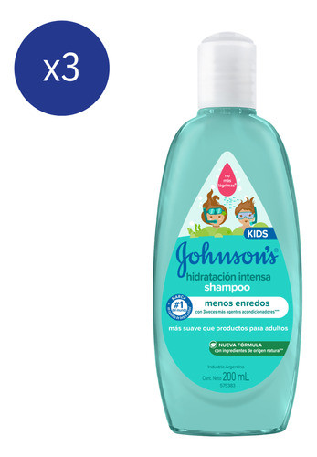 Pack Shampoo Johnson Baby Hidratación Intensa 200 Ml 0