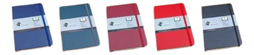 Caderneta Tipo Moleskine 14x21 Cm - C/ Pautas - Kit 5 Cores 0