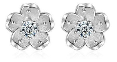 Las Mujeres De Plata Chapado Cerezo Redonda Cristal Flor Chi 0