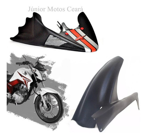Spoiler Bico De Pato Mais Paralama Titan Fan 125 150 Honda 0