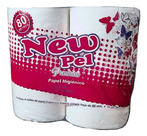 Higienico Linea New Pel  De 4 Rollos X 80mts Aprox. 0