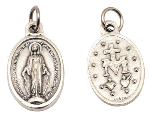 10 Medallas Dije Virgen Milagrosa Souvenirs  35mm- Italian 0