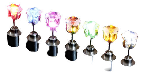 9 Par Unisex Luz Brillante Bling Arriba Led Oído Montantes P 0