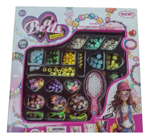 Kit Para Fazer Pulseiras 250 Peças Miçangas Infantil Brinde 0