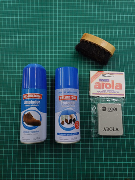 Kit Limpiador + Protector Wassington + Cepillo Bronce + Goma 1
