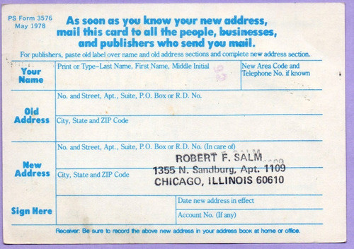 0246_aviso Postal De Cambio De Domicilio De E.e.u.u. 1