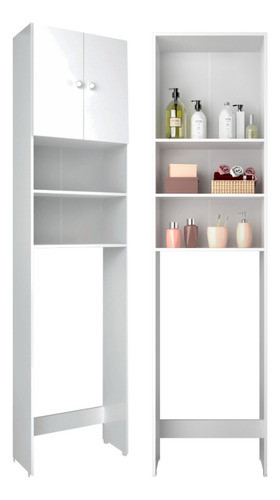Mueble Multiuso Para Baño Sobre Inodoro Aéreo 2 Puertas 0