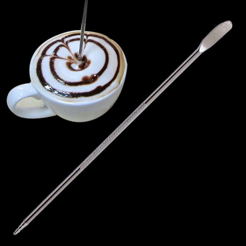 Latte Art Agulha De Decoracao Cafe E Cappuccino 13 Cm Inox 1