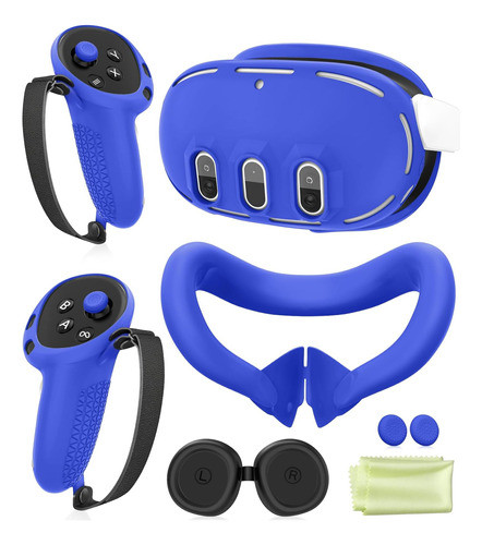 Juego De Fundas De Silicona Compatible Con Quest 3, Funda De 0