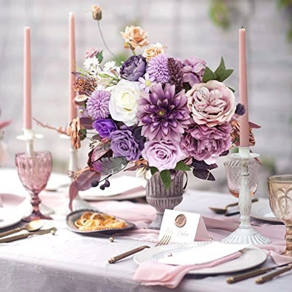 Flores Artificiales Bodas Decoracion Fiestas - Purple 1 Flores Artificiales Bodas Decoracion Fiestas - Purple 1