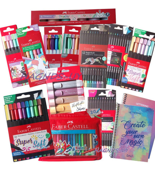 Mega Kit Pastel Para Lettering Faber Premium M10 1