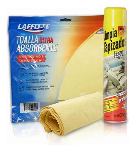 Limpia Tapizados Espuma+paño Chenille Alfombras Full Car 0