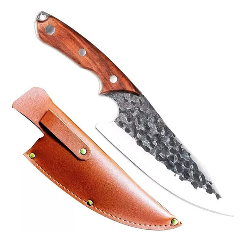 Cuchillo De Acero Carbono Funda Profesional Cocina Gourmet 0