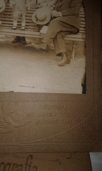 Antigua Fotografia Foto Jardin Zoologico Recuerdo Banco Niño 1