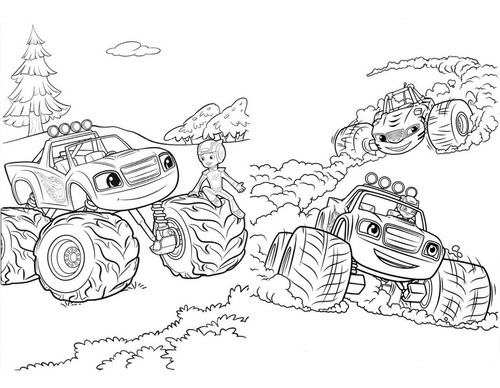 25 Libritos P/colorear Blaze And The Monster Machines 15x21 1