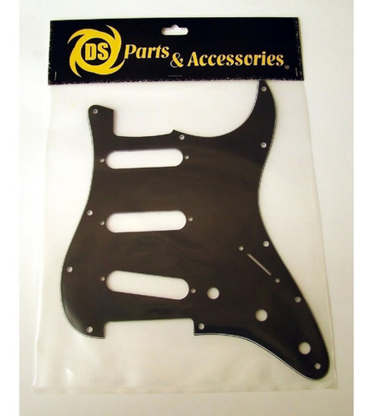 Pickguard Guitarra Stratocaster S-s-s Ds Parts Negro 3 Capas 0