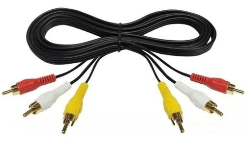 Cable 3 Rca A 3 Rca Av Audio Vídeo Largo Dvd Decodificador 0