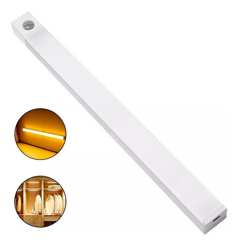 Barra Led Inteligente Sensor De Movimiento 50cm Luz Cálida 0
