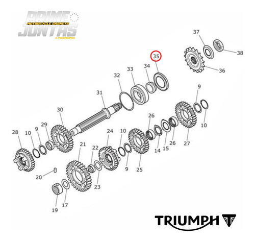 Retentor Do Pinhão Triumph Daytona 675 (2006 - 2021) 1