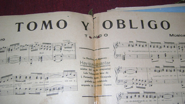 Partitura Para Piano Tomo Y Obligo Tango De Romero Gardel 1