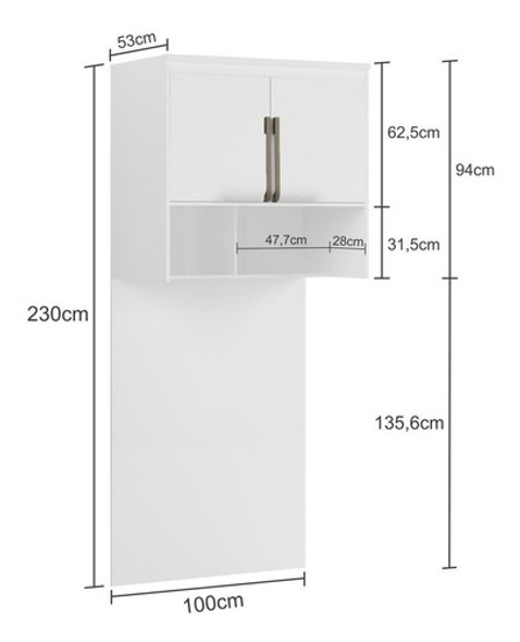 Módulo Aéreo Para Cama De Solteiro Com Painel Belmax Wt 1