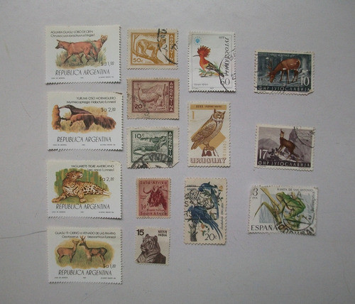 Lote De Estampillas De Aves Y Demás Animales 1