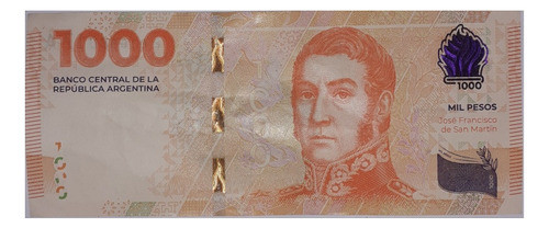 1 Billete De $1000 Argentino De Reposición Serie A S/c 1