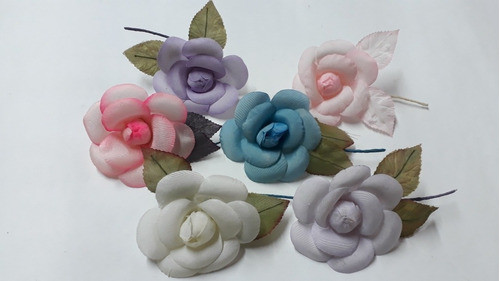 Flores Artificiales De Tela Camelias  Novias Souvenirs X3uni 0