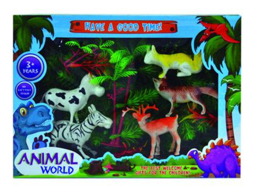Set De Animales De Selva 7 Piezas En Caja 32x23cm - 53300 0