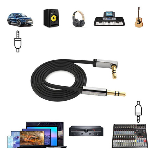 Cable Audio Stereo 3mts Auxiliar Mini Plug 3.5mm 90° Ugreen 1