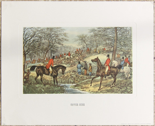 Lámina Caballos Perros Cacería 25x35cm Nektararte 0