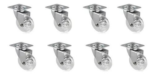 Jogo Com 8 Rodinhas 35mm Uso Em Móveis E Caixas S/ Freios 0