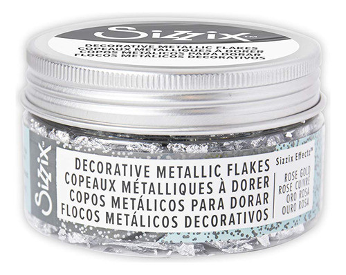 Flakes Metalicos Sizzix Efecto Plateado, 0.8g 0