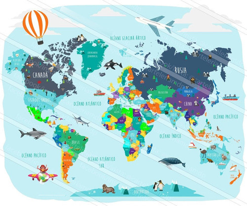 Mapa Mundo Mapamundi Vector Eps Editable 0