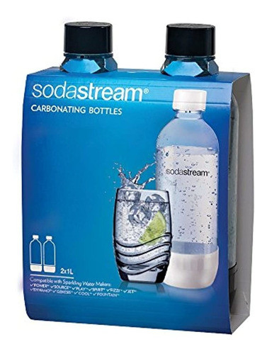 Sodastream 1l Carbonating Bottles Black Twin Pack 1