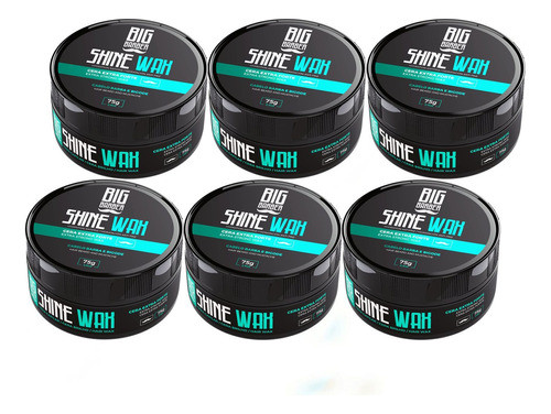 Cera Capilar Shine Wax Big Barber 75g Incolor Kit 6 Unidades 0